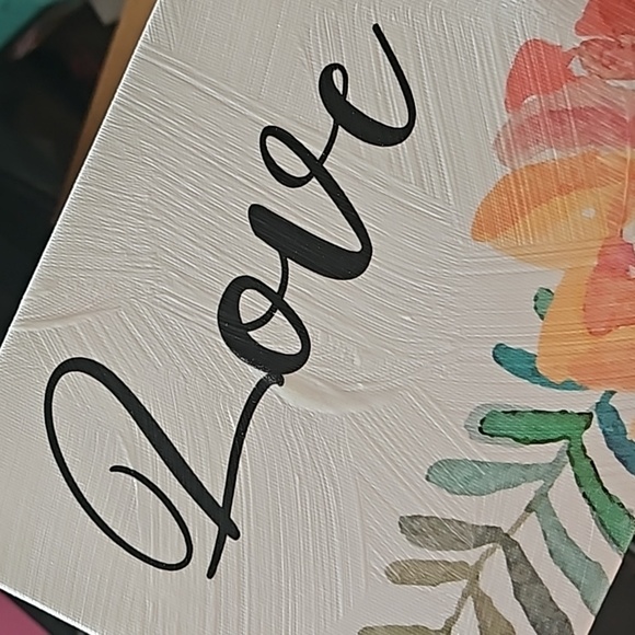 18x6 Love Never Fails Canvas Wall Art NWOT Seven Trees Design 1 Corinthians 13:8 - Picture 5 of 11